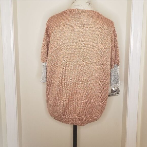 Metallic Pink Crochet Top - Picture 5 of 6